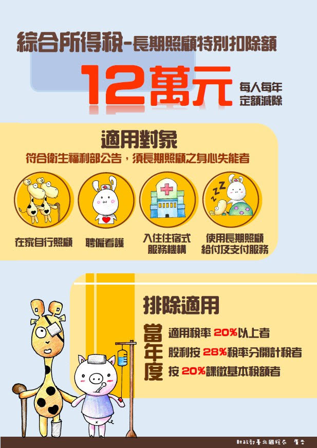 稅務訊息小幫手—長期照顧特別扣除額說明